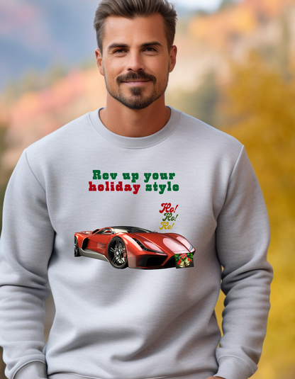 🚗🎄Fast & Festive – European Luxury Car Christmas Sweatshirt🚗🎄