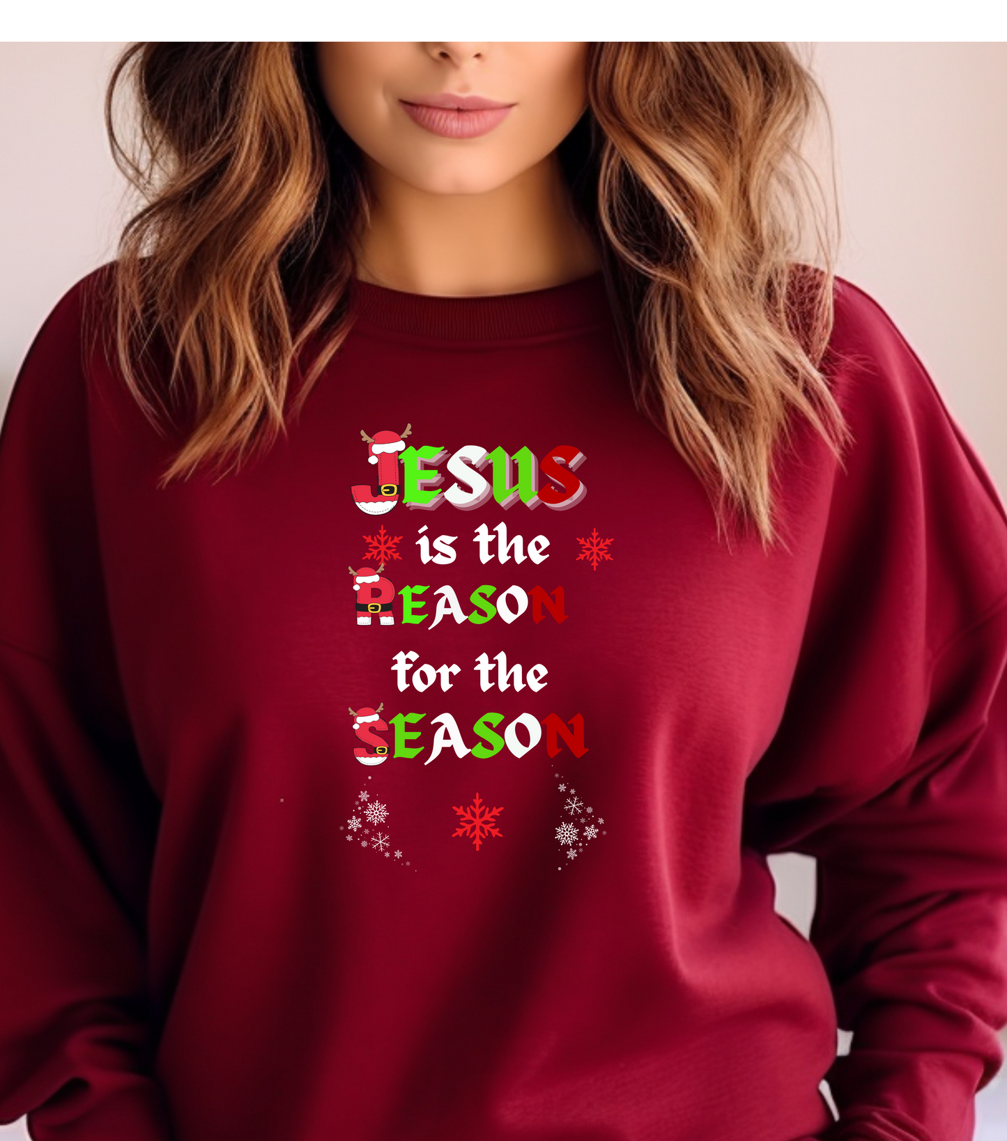 Jesus Is the Reason – Faith-Filled Christmas Sweatshirt