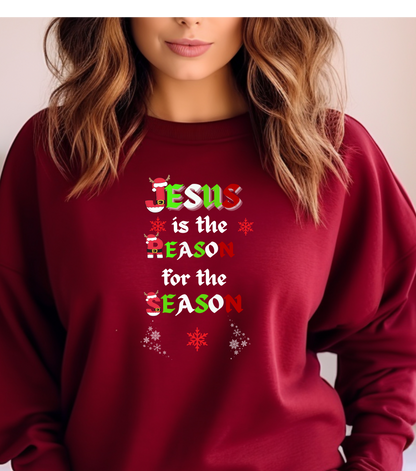 Jesus Is the Reason – Faith-Filled Christmas Sweatshirt
