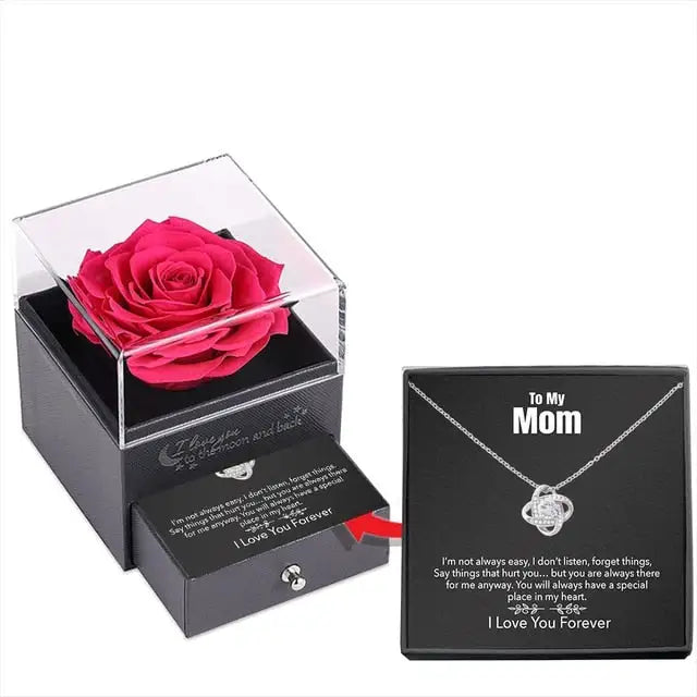 Crystal Flower Chain Necklace - Mother's Day Gift