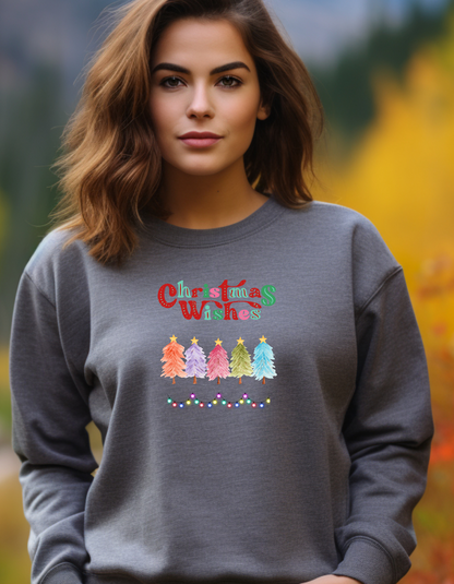 🎄 Product Title Christmas Wishes – Festive Tree Sweatshirt for Holiday Cheer