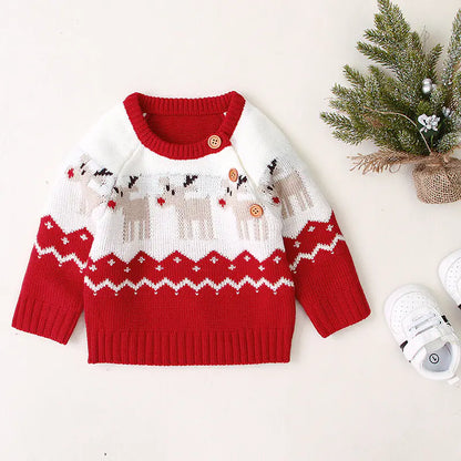 Holiday Elk Cartoon Sweater