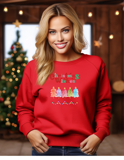 🎄 Product Title Christmas Wishes – Festive Tree Sweatshirt for Holiday Cheer