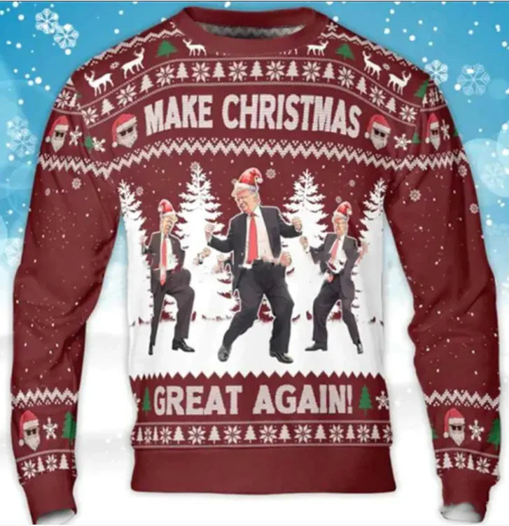 Cozy Festive Christmas Sweater -Make Christmas Great Again