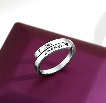 I am enough ring  hot sale Awareness Ring jewelry