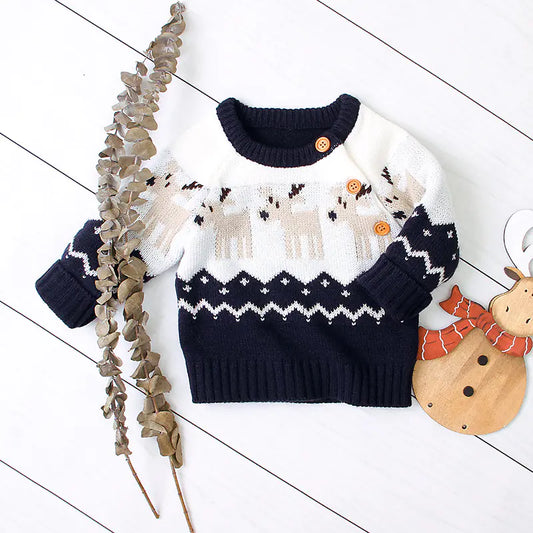 Holiday Elk Cartoon Sweater