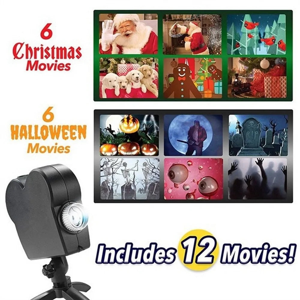 Halloween and Christmas Holographic Projection Window Display