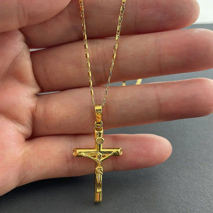 Exquisite Gold Plated Cross Necklace