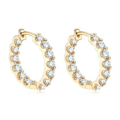 Sophisticated Moissanite Huggie Earrings