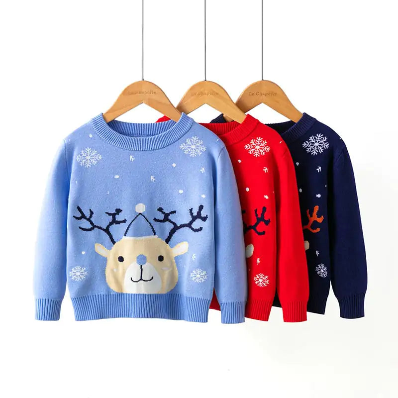 Snowflake Fawn Holiday Sweater