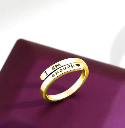 I am enough ring  hot sale Awareness Ring jewelry