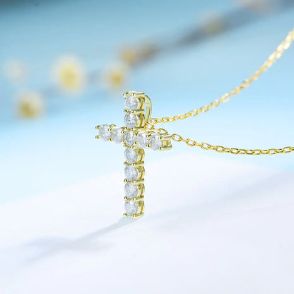 Elegant Moissanite Cross Pendants For Women