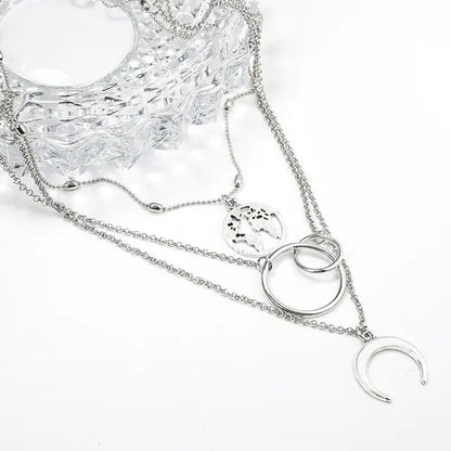 Versatile and Trendy Coin letter Layered Necklaces