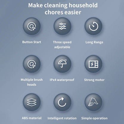 8 in 1 Electric Spring Cleaning Brush - 360° Cordless Spin Cleaner with 8 Brushes