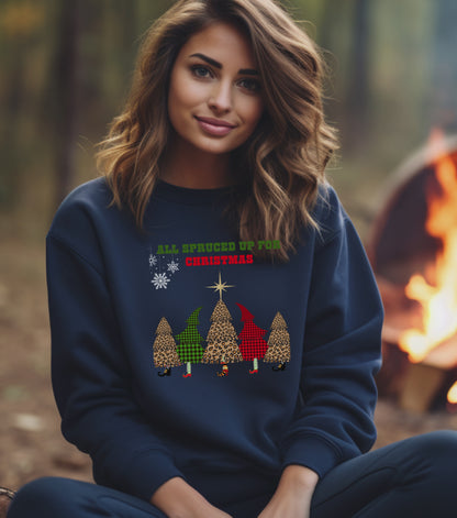 All Spruced Up – Funny Christmas Tree Sweatshirt