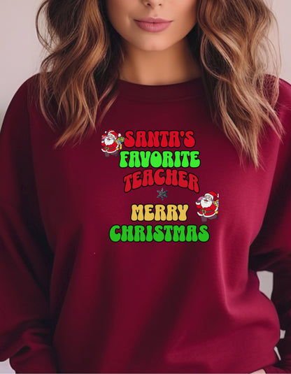 Santa’s Favorite Teacher – Festive Holiday Shirt