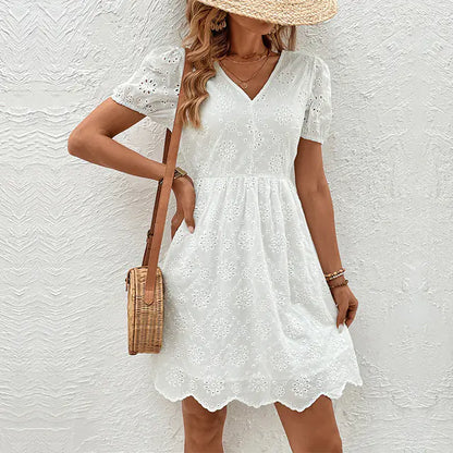 Sophisticated Summer White Dress