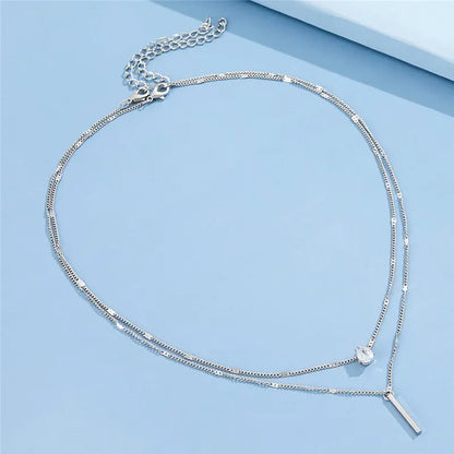 Glamorous Versatile Square Crystal Necklace Set