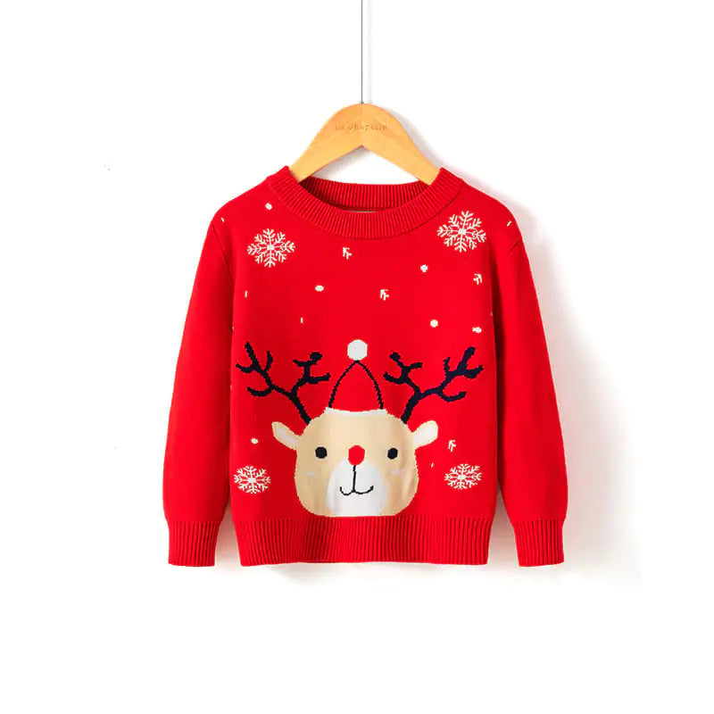 Snowflake Fawn Holiday Sweater