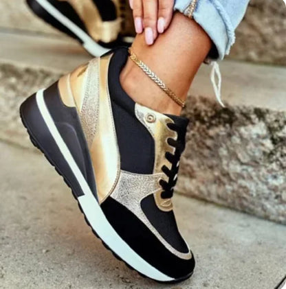 Chic Black ColorMatch Low-Cut Women's Sneakers