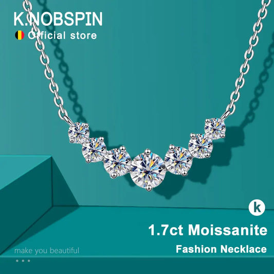 Elegant K. Nob Spin Moissanite Necklace