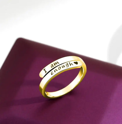 I am enough ring  hot sale Awareness Ring jewelry